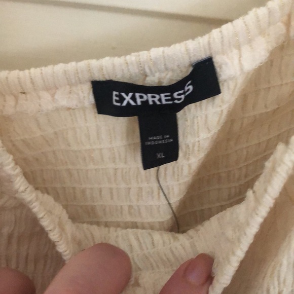 Express Puff Sleeve Smocked Top - Picture 2 of 5